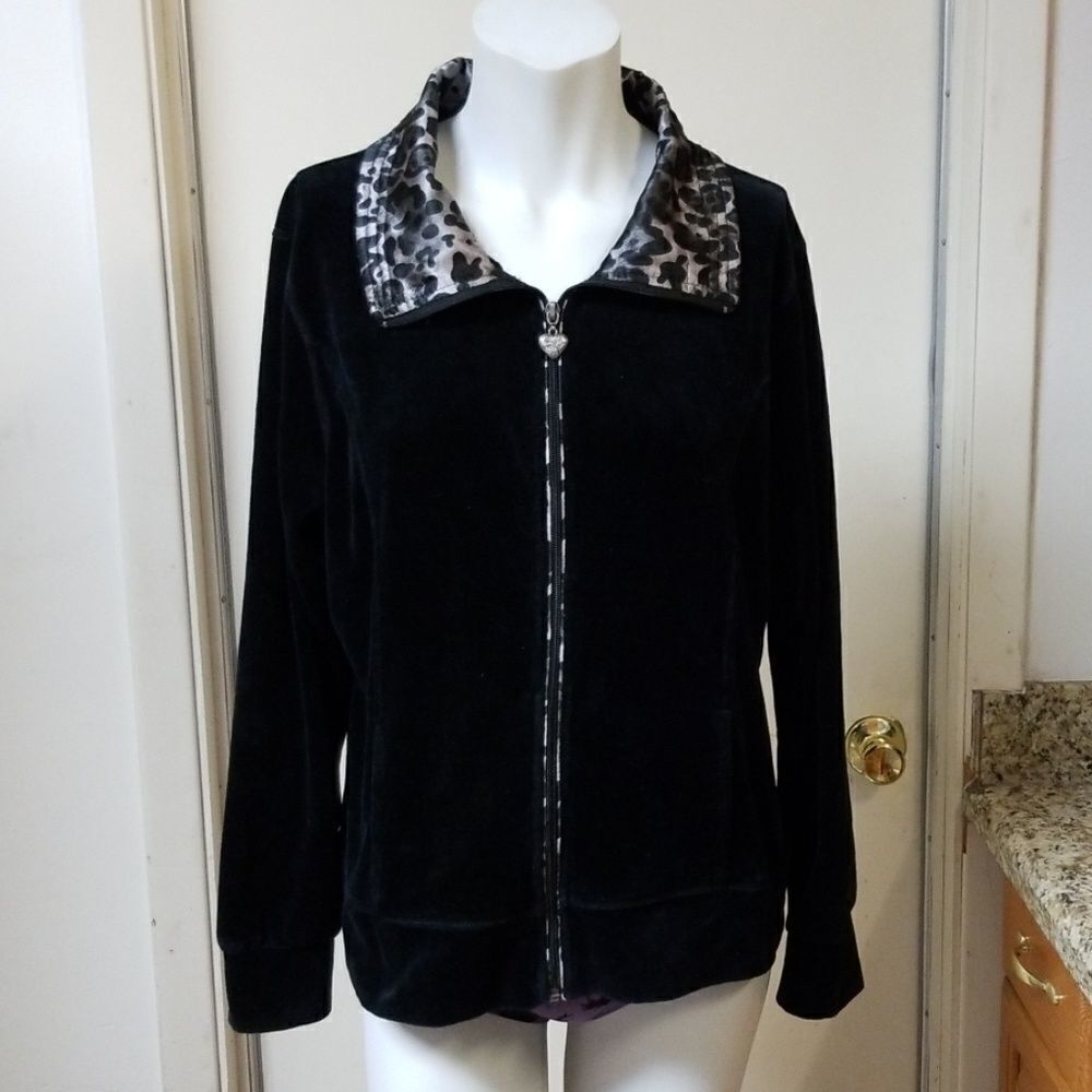 Three Hearts Leopard print & Black Jacket